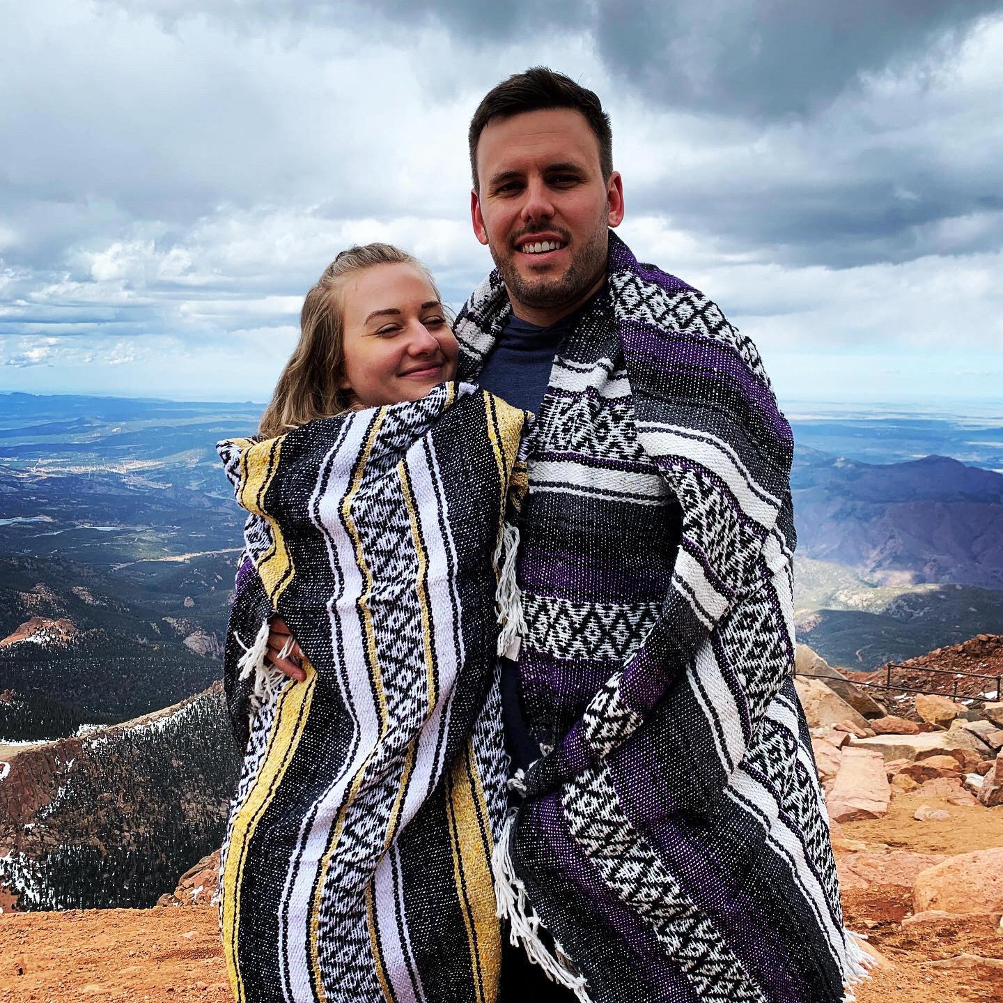 Pikes Peak, Colorado Springs, CO. 18 degrees at the top, but Maggie is always warm if she has her personal space heater.