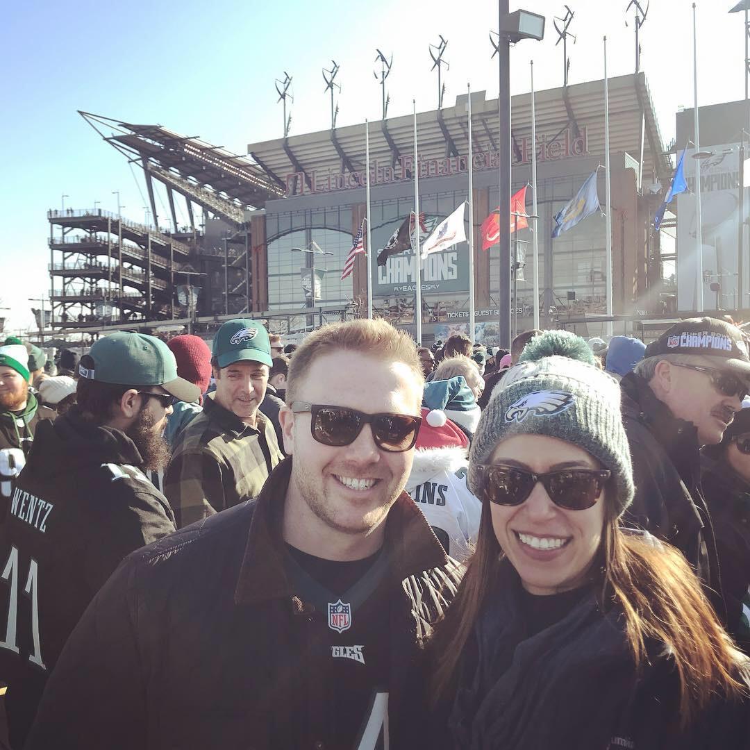 Steph's first Eagles game (December 2018)