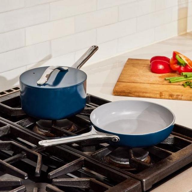 Non-Stick Ceramic-Coated, Mini Fry Pan & Sauce Pan Duo, Non-Toxic