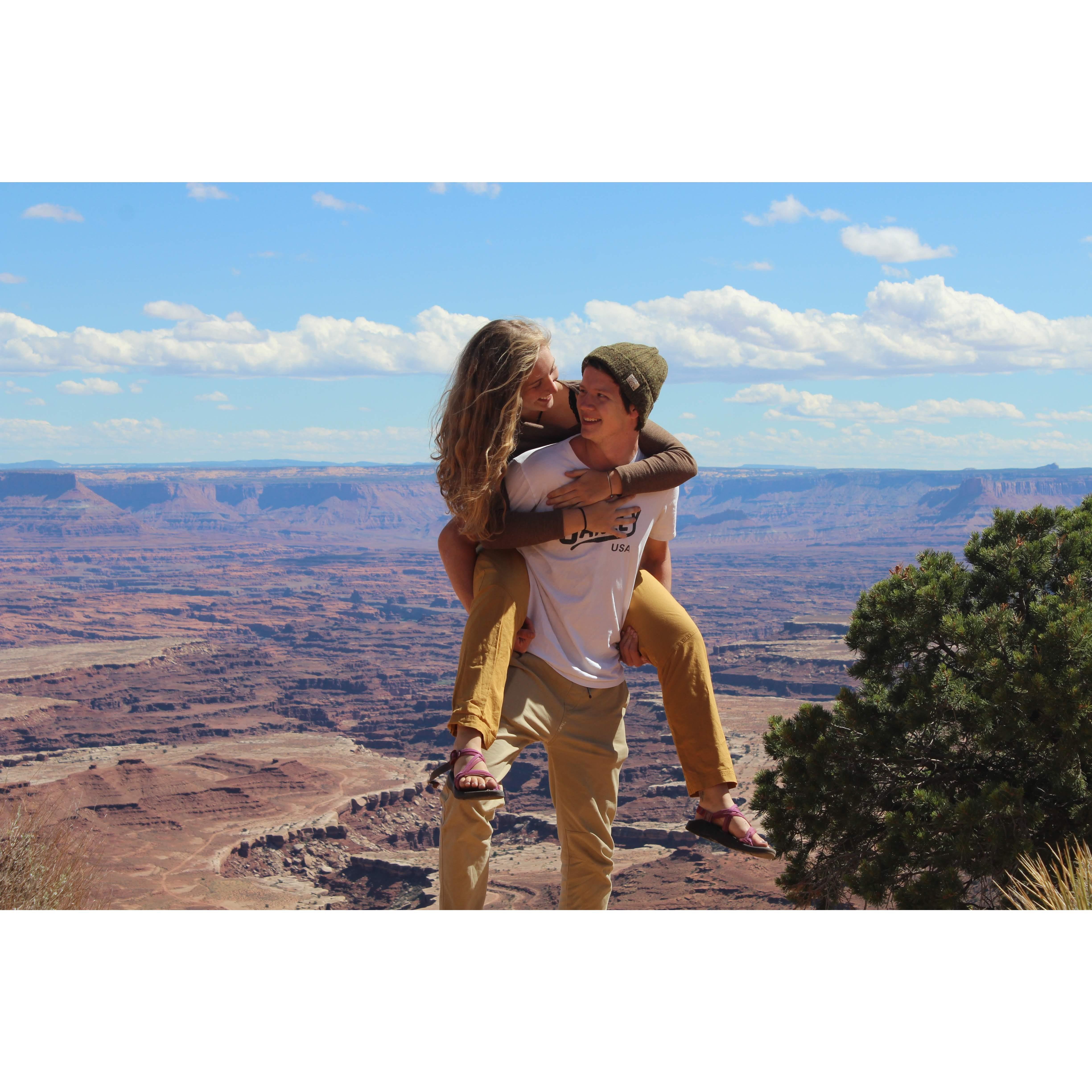 Our first out-of-state, weekend trip to Canyonlands National Park in Utah, fall semester 2017.
