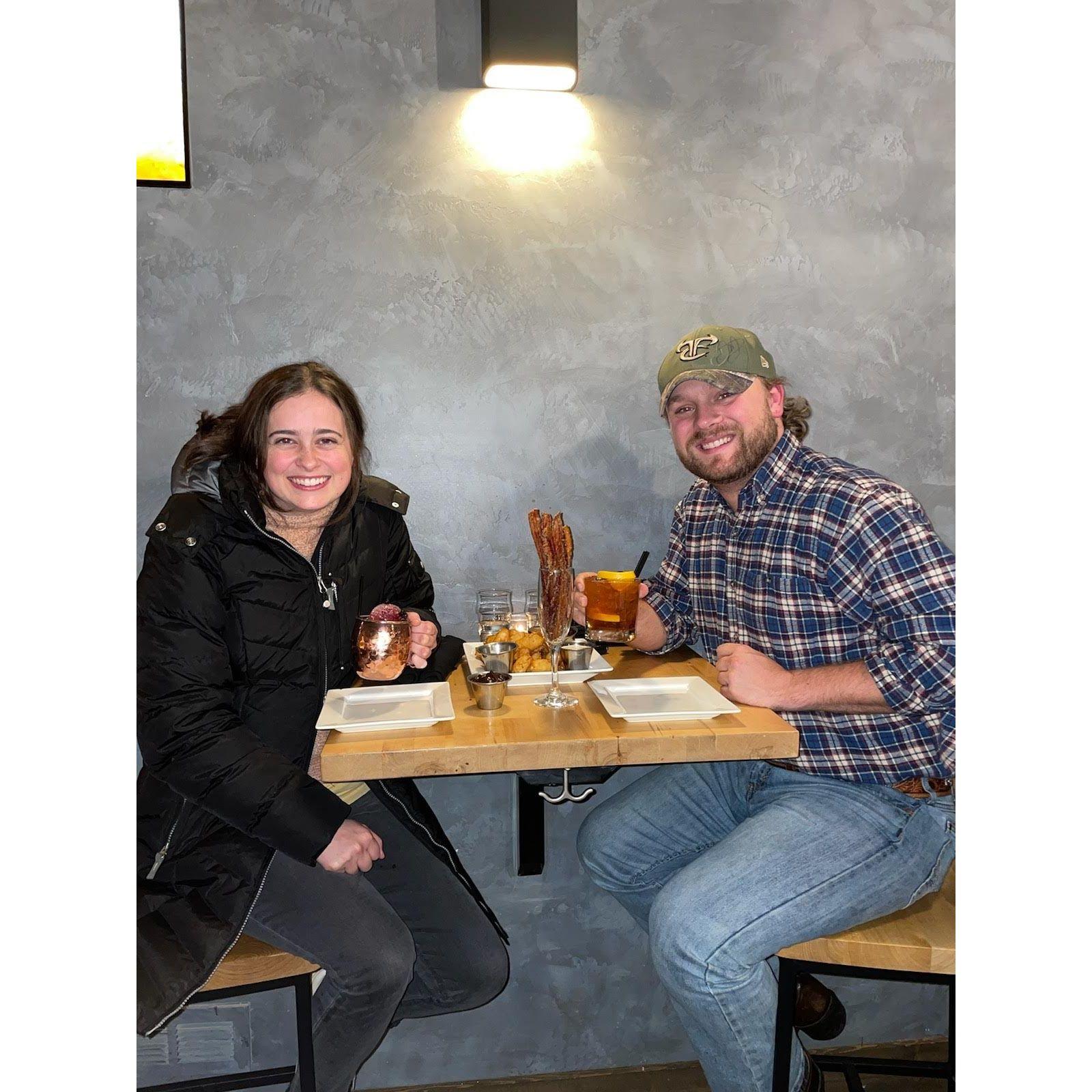 A date night at the Craftsmen in Eagle River, Wisconsin (One of Thomas' favorite spots in the world)