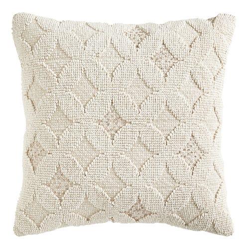 Woven Diamond Cream Pillow