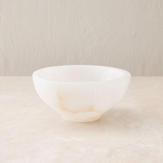 Marion Stone Dip Bowl, White