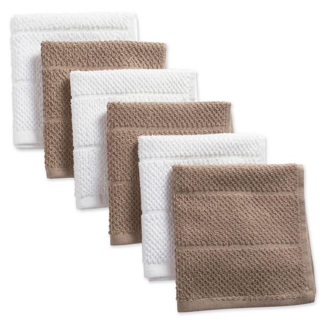 Design Imports 6-Pack Basic Terry Dishcloths in Beige