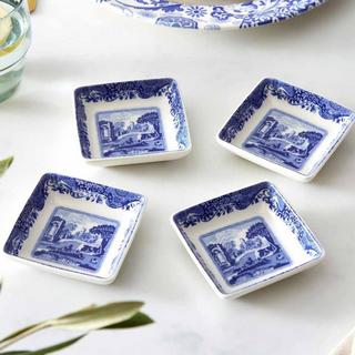 Blue Italian Square Dish, Set of 4