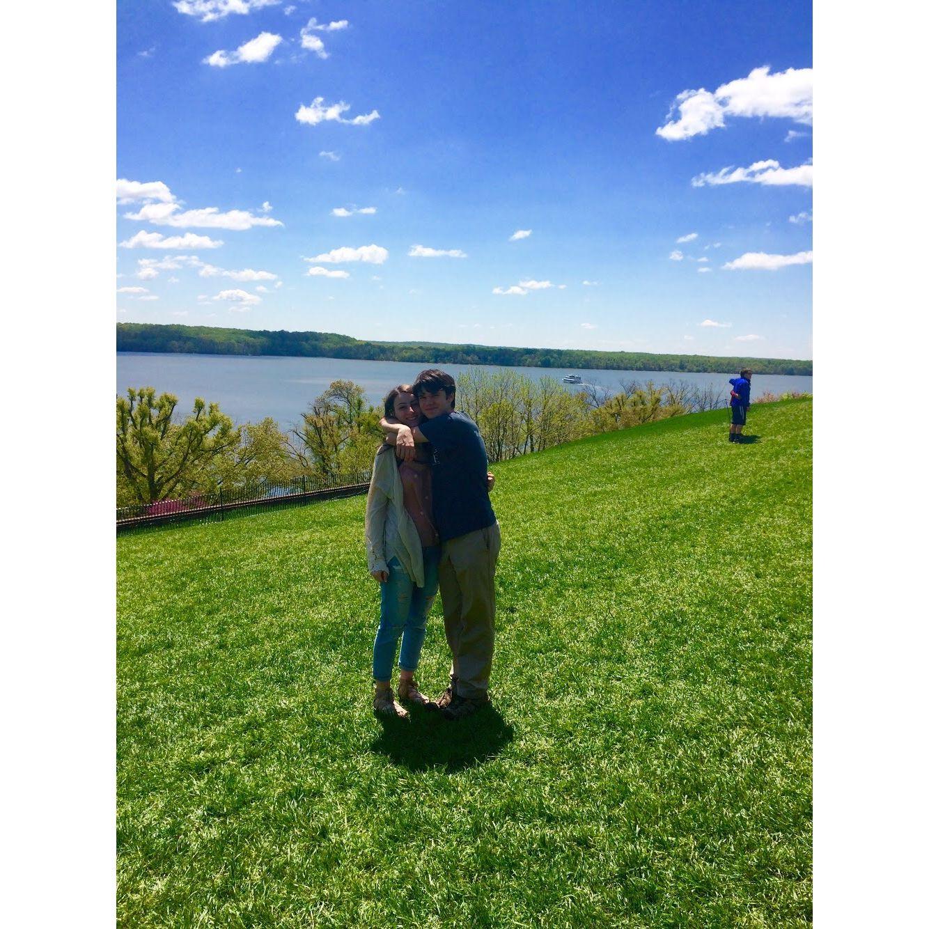 Our high school choir trip to Washington, DC, we visited Mount Vernon!  Never would have expected that we’d both live in Virginia for 8+ years.