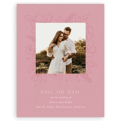 Dusty Pink Wedding Digital Save the Date - Oriabel Photo