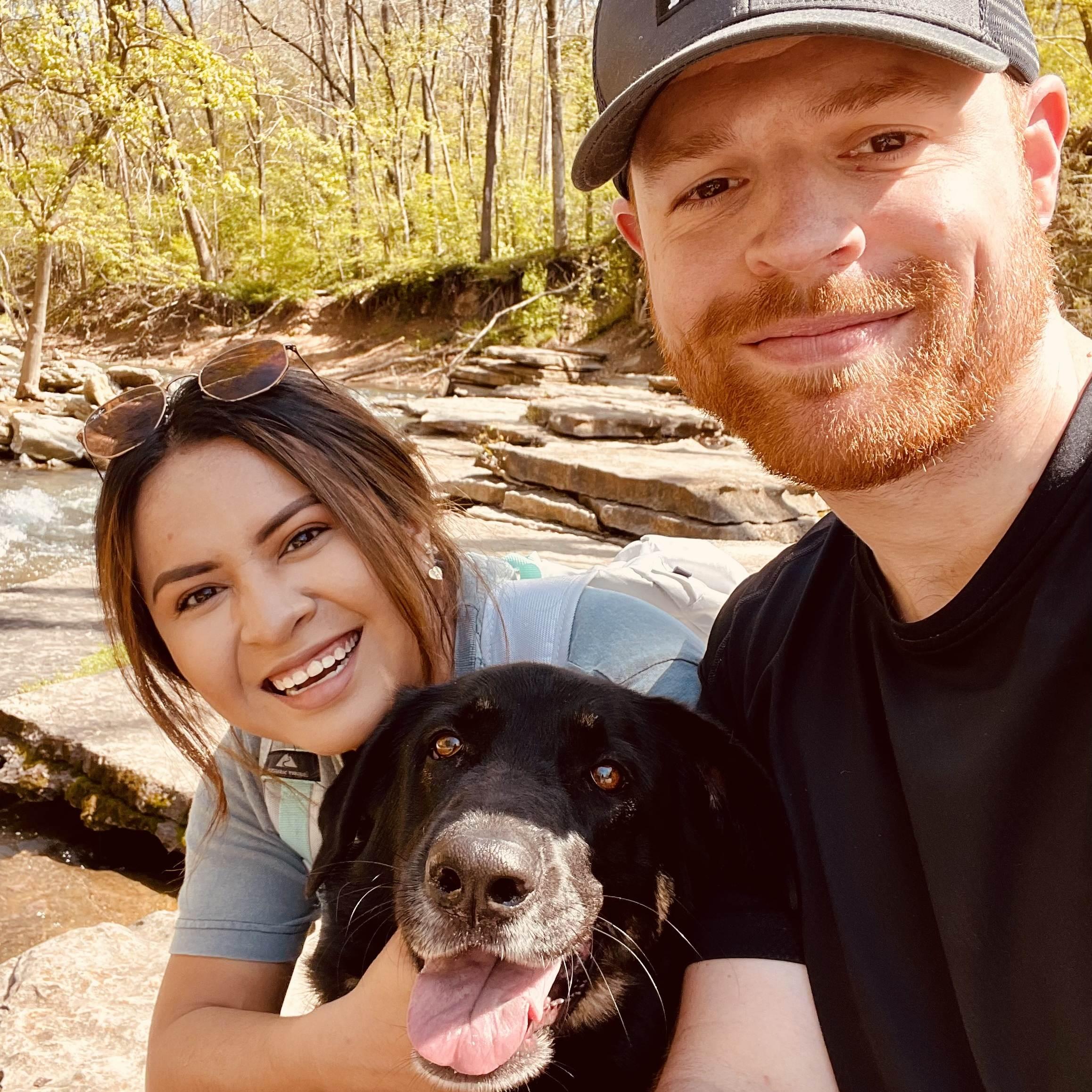One of many hikes with our daughter Misha
