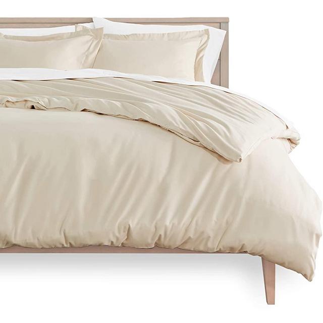 Bare Home Duvet Cover and Sham Set - King Size - Premium 1800 Ultra-Soft Brushed Microfiber - Hypoallergenic, Easy Care, Wrinkle Resistant (King, Sand)