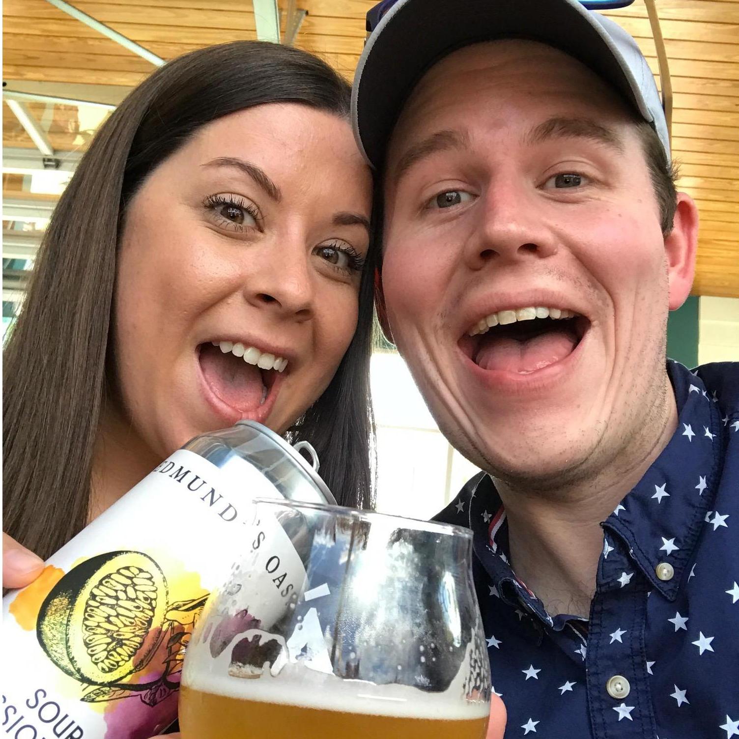 Enjoying our favorite hobby... craft beer!