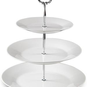Klikel Inc - Klikel 3 Tier Round Serving Tray Platters, Appetizer or Dessert Cupcakes And Cake Stand - Centerpiece For Weddings, Tea Party, Holiday Dinners, or Birthday Parties
