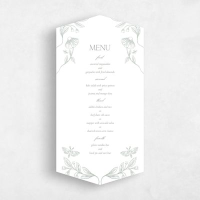 White Diamond Wedding Menu - Gaspard