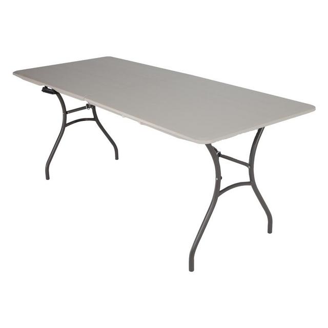 LIFETIME PRODUCTS 72-in x 30-in Rectangle Steel Putty Folding Table