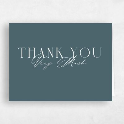 Deep Blue Spruce Wedding Thank You - Shahira Landscape