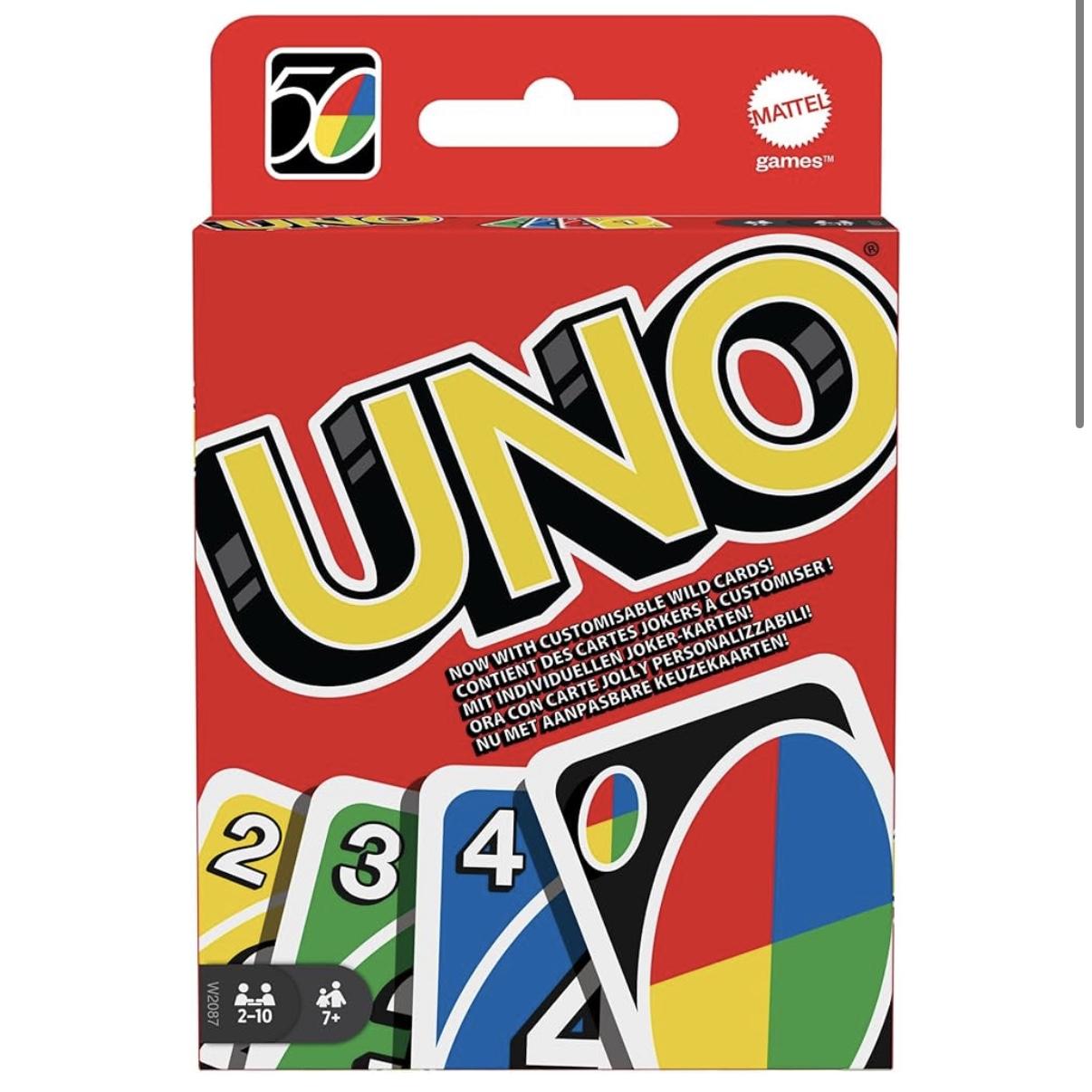 Mattel Games UNO Color & Number Matching Card Game for 2-10 Players Ages 7Y+