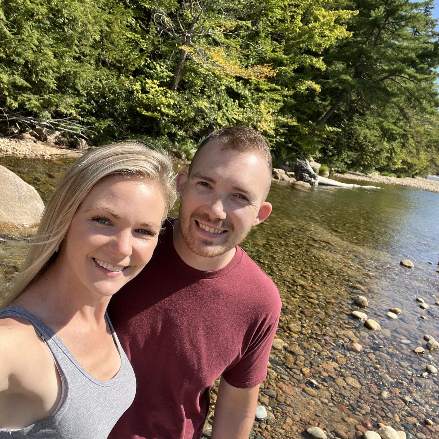 Playing along the stream in NH