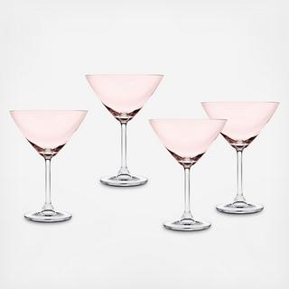 Meridian Blush Martini Glass, Set of 4
