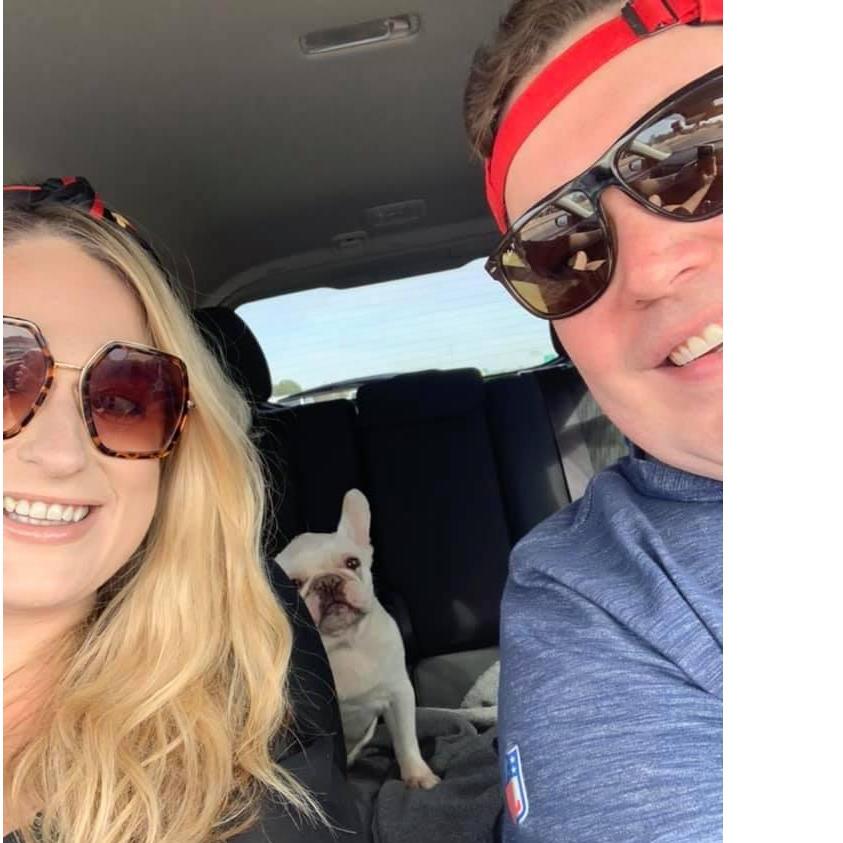 Road tripping with our flower girl Claire.
