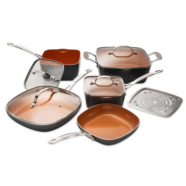 Gotham® Steel Ti-Cerama™ 10-Piece Square Nonstick Cookware Set
