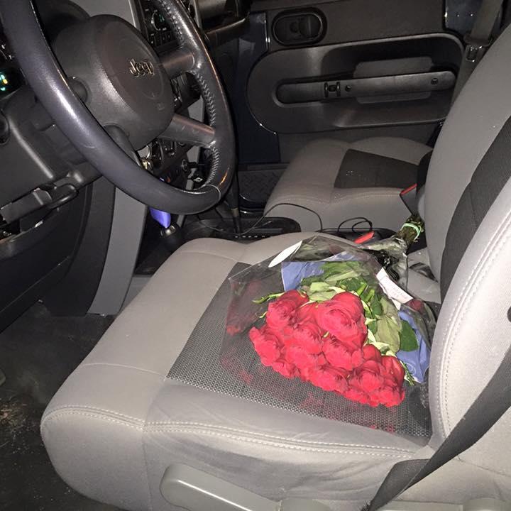Finding these in my jeep after work on Valentines day <3