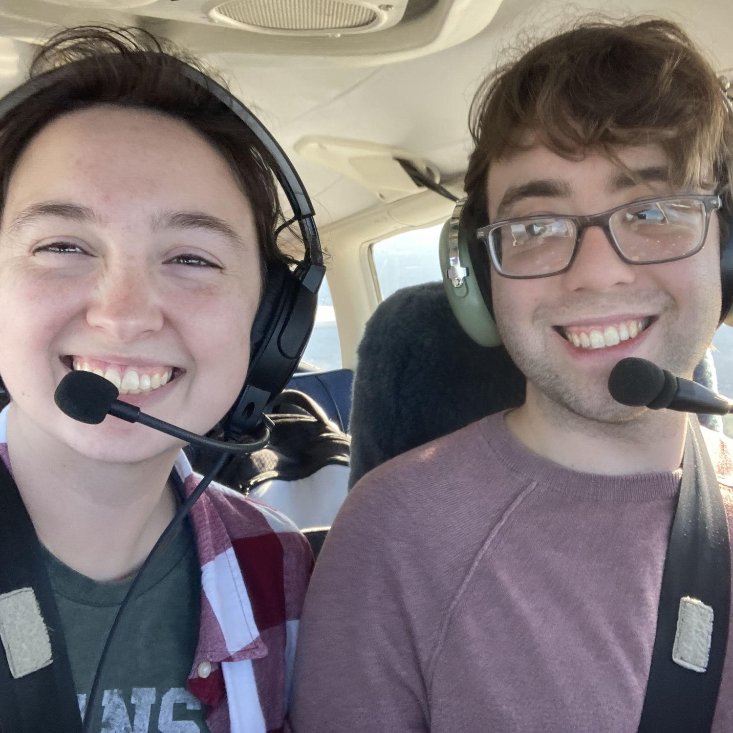 After dating for 2 years, we finally went flying!