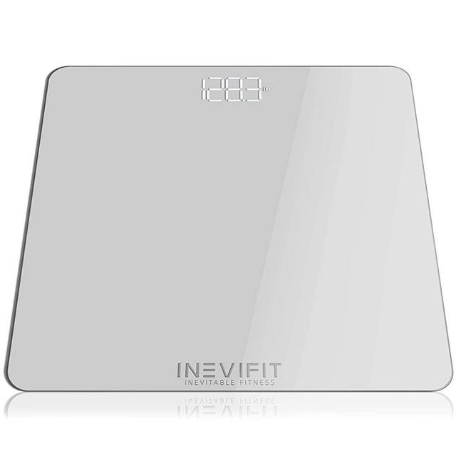 INEVIFIT Bathroom Scale, Highly Accurate Digital Bathroom Body Scale, Measures Weight up to 400 lbs. Includes Batteries