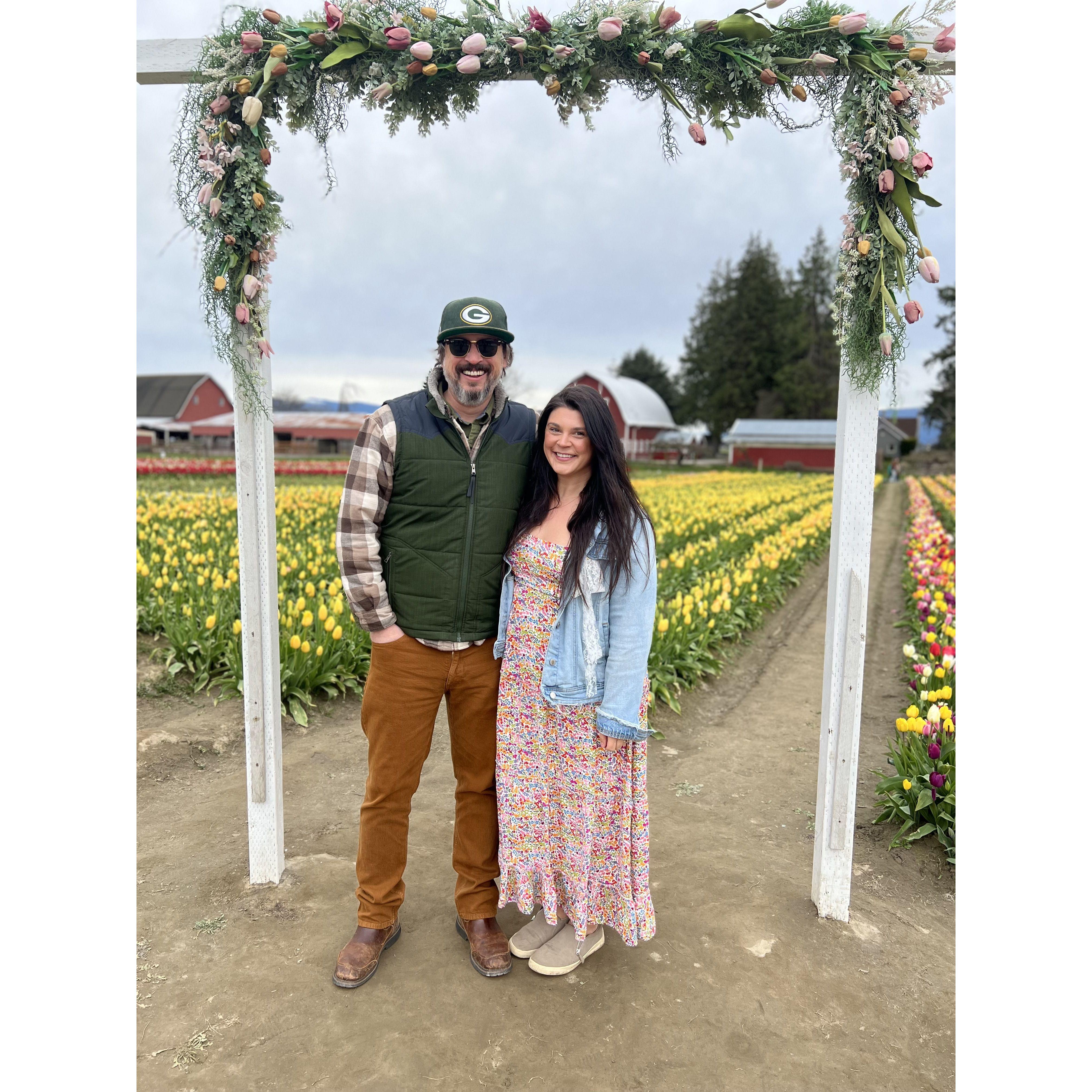 Took Zach to the Skagit Valley Tulip festival. He thought it was going to be like a pumpkin patch and was blown away but how many tulip varieties there are.