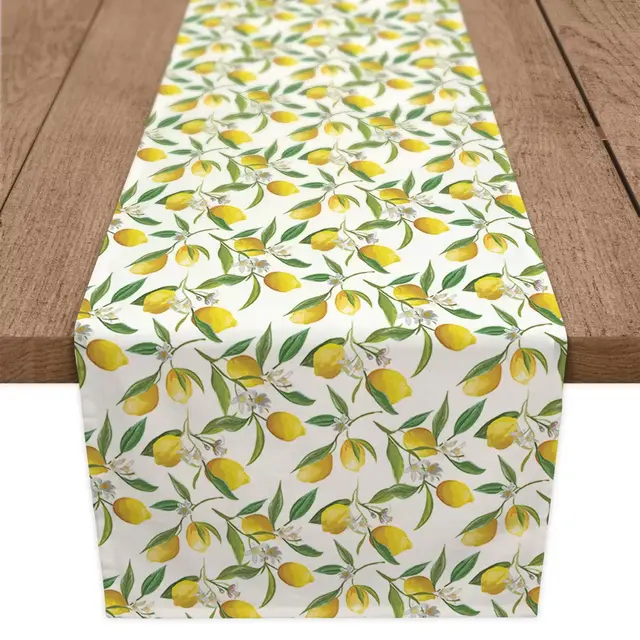 Designs Direct Lemon 72-Inch Table Runner in Yellow