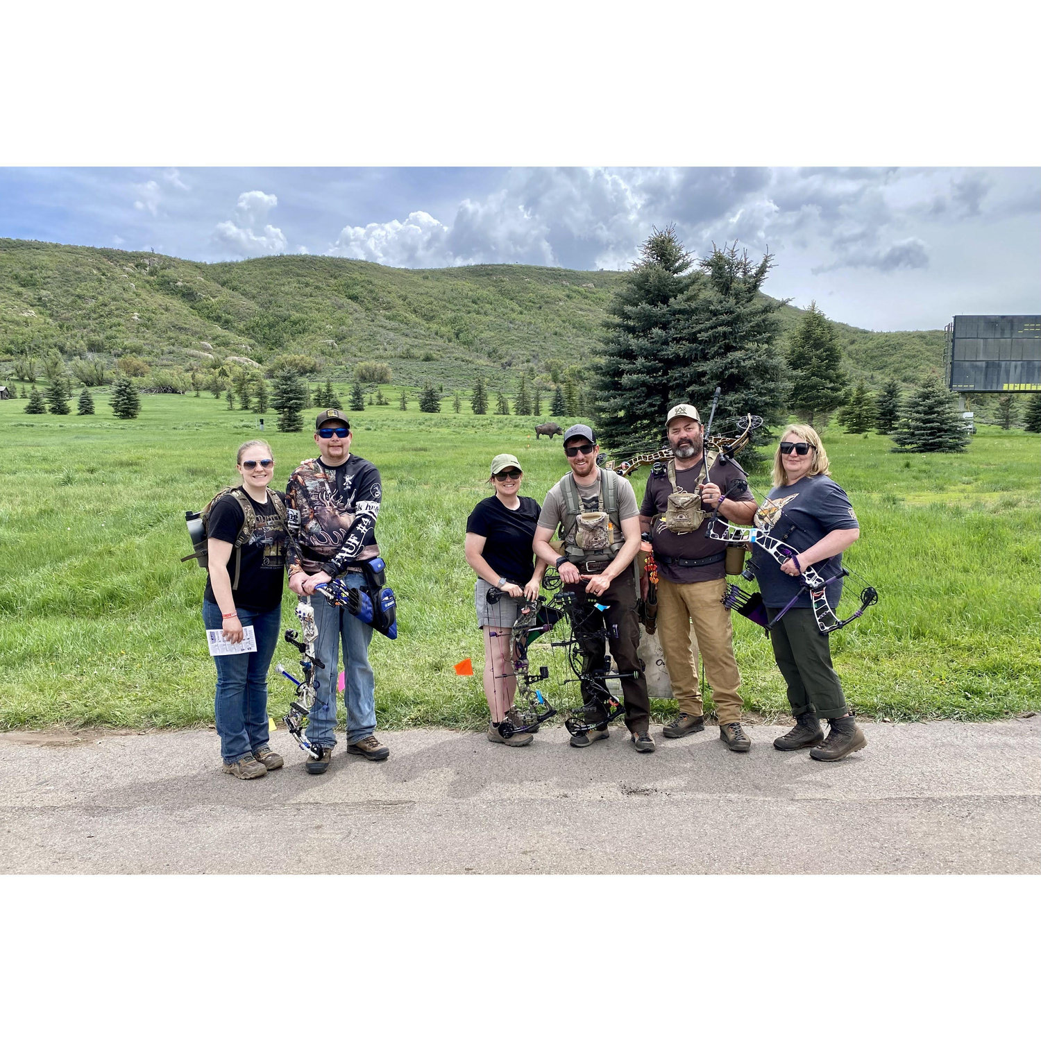 Archery contests with Amye, Troy, Karsten, and Stormy. This was before Baby H was added to the bunch!