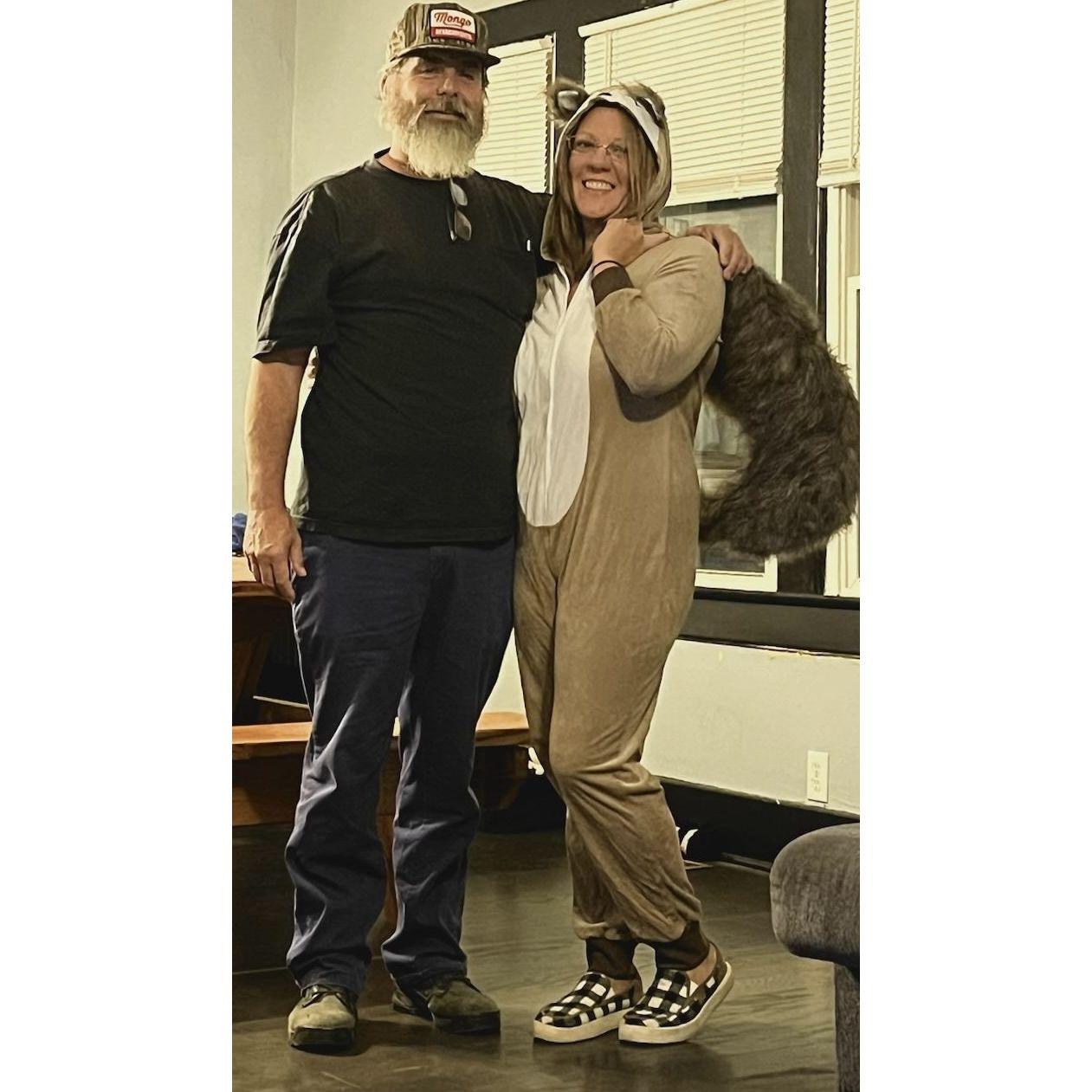 Halloween '24. Don and his pet squirrel (there really was a pet squirrel).