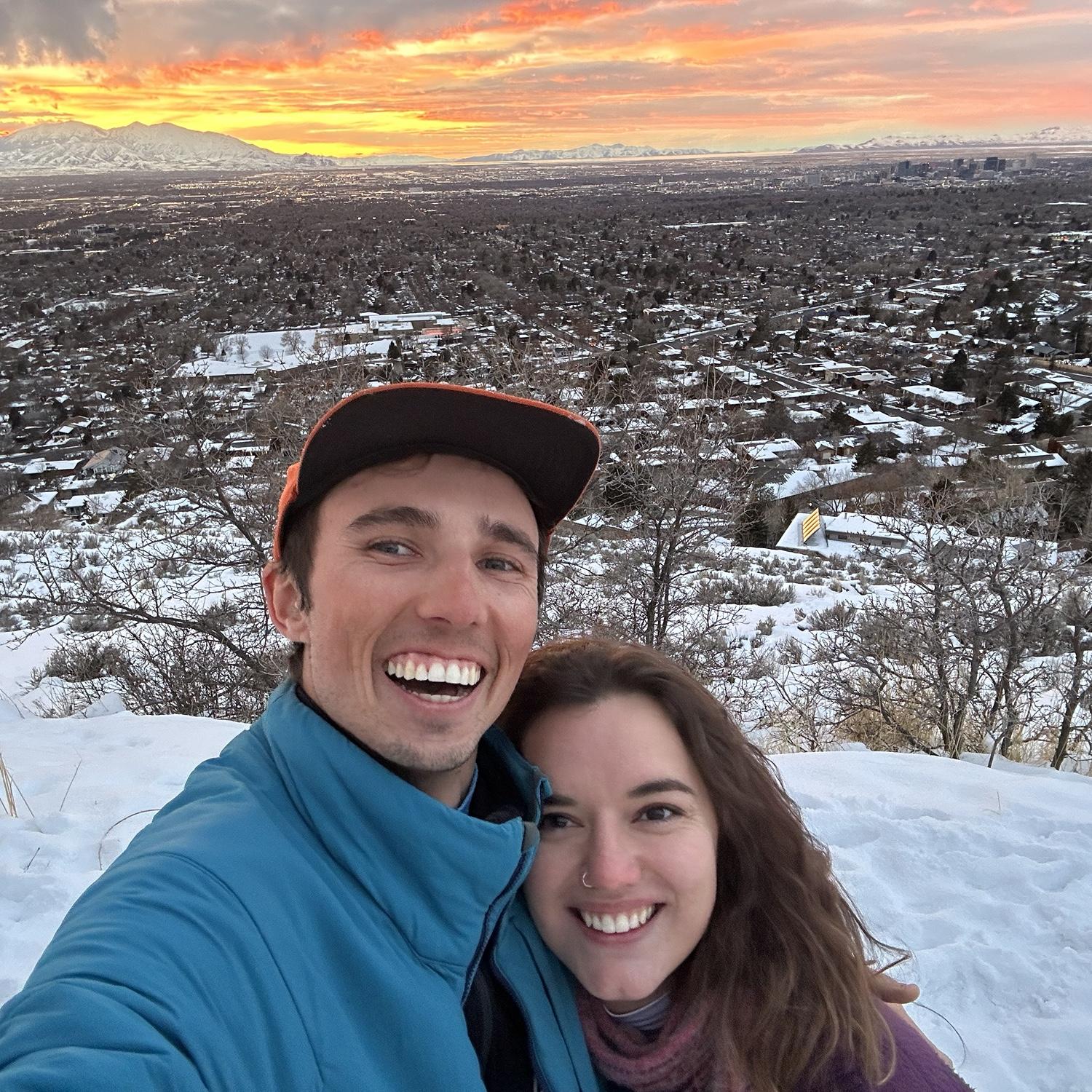 Sunset walk near apartment, Utah. Winter 2023