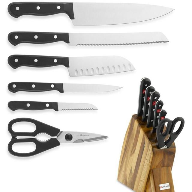Wüsthof Gourmet Large Studio 7-Piece Knife Block Set, Acacia