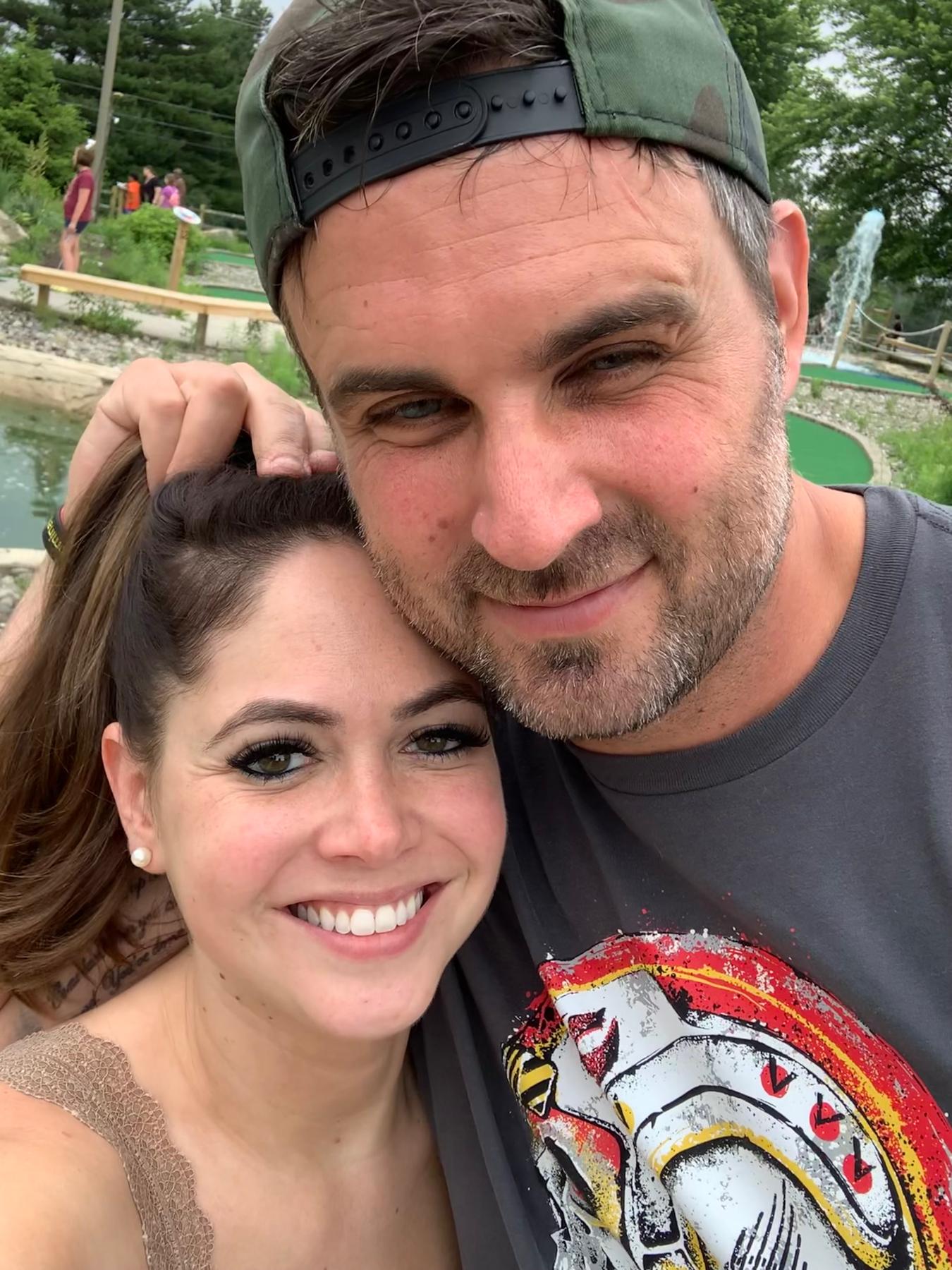 One of our MANY mini golf battles