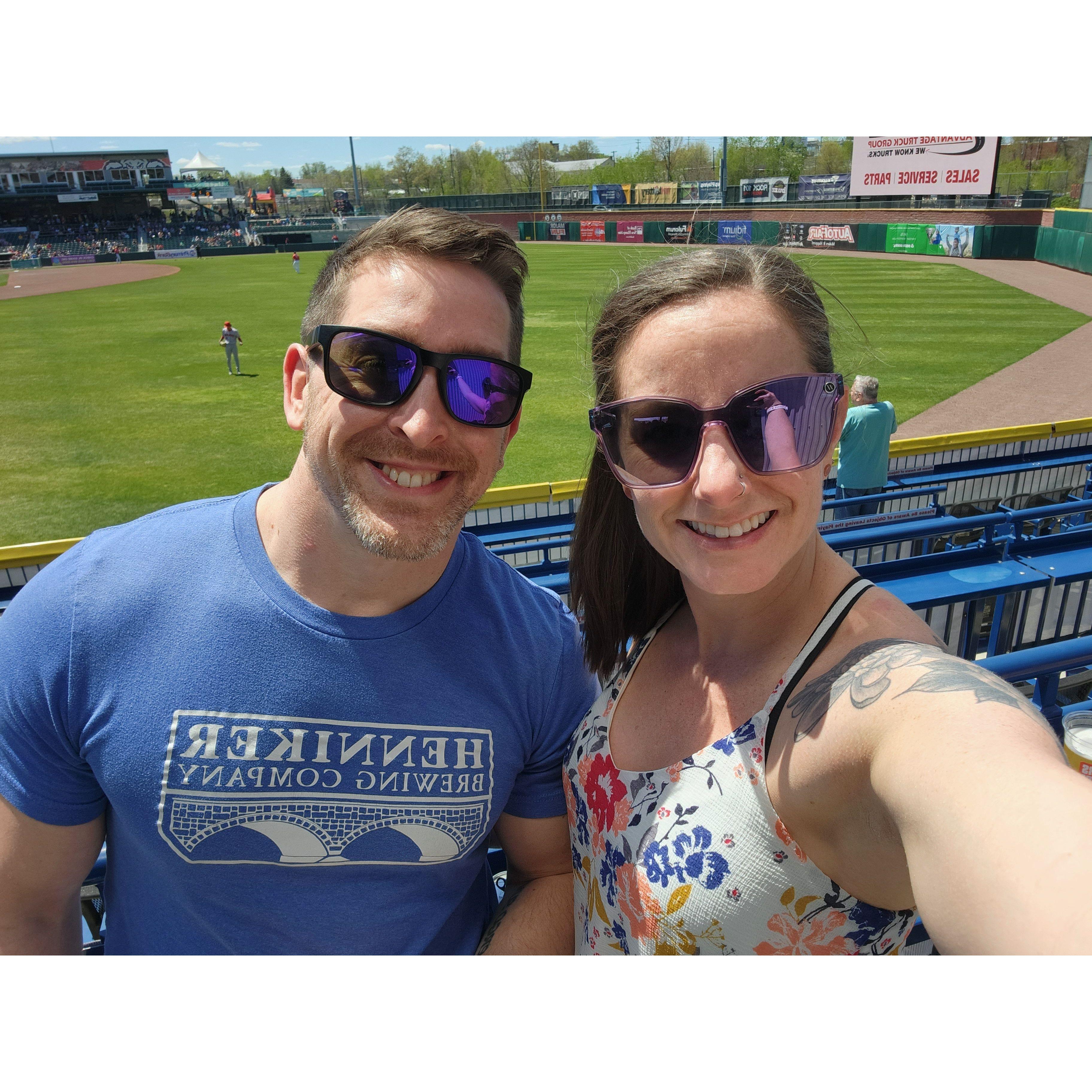 Our first baseball game!