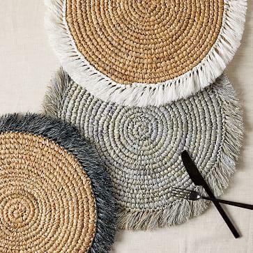 Woven Rattan Placemats (white)