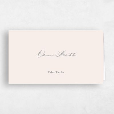 Linen, Beige Wedding Place Card - Chausey
