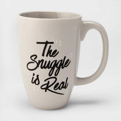 26oz Stoneware The Snuggle is Real Mug Beige - Threshold™