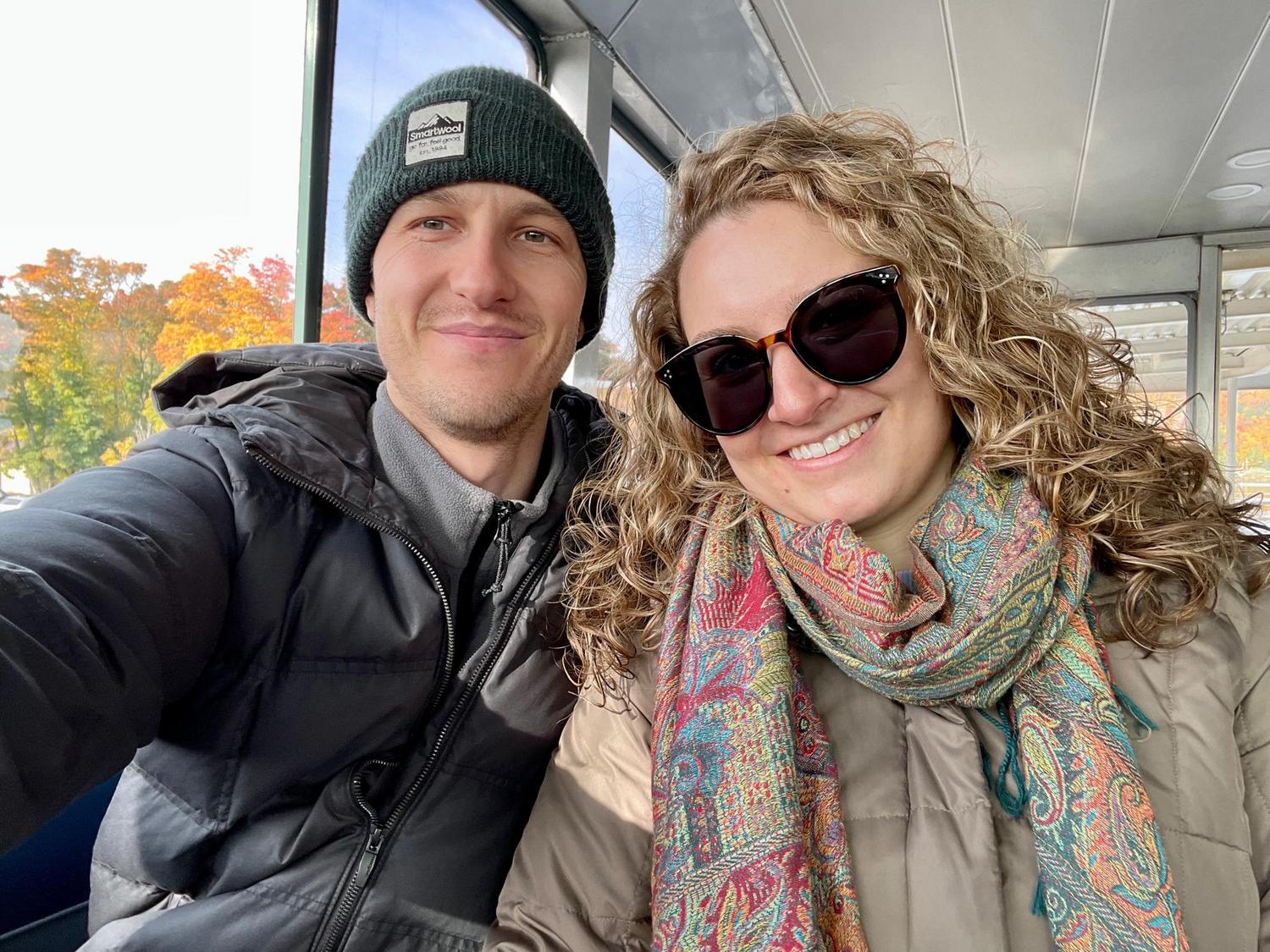 On the boat cruise to see the Upper Peninsula of Michigan's Pictured Rocks.