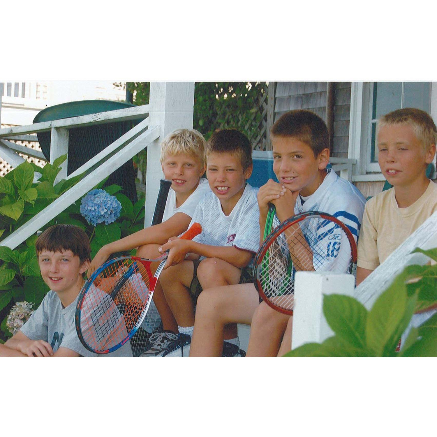 Pensive tennis tournament boys
