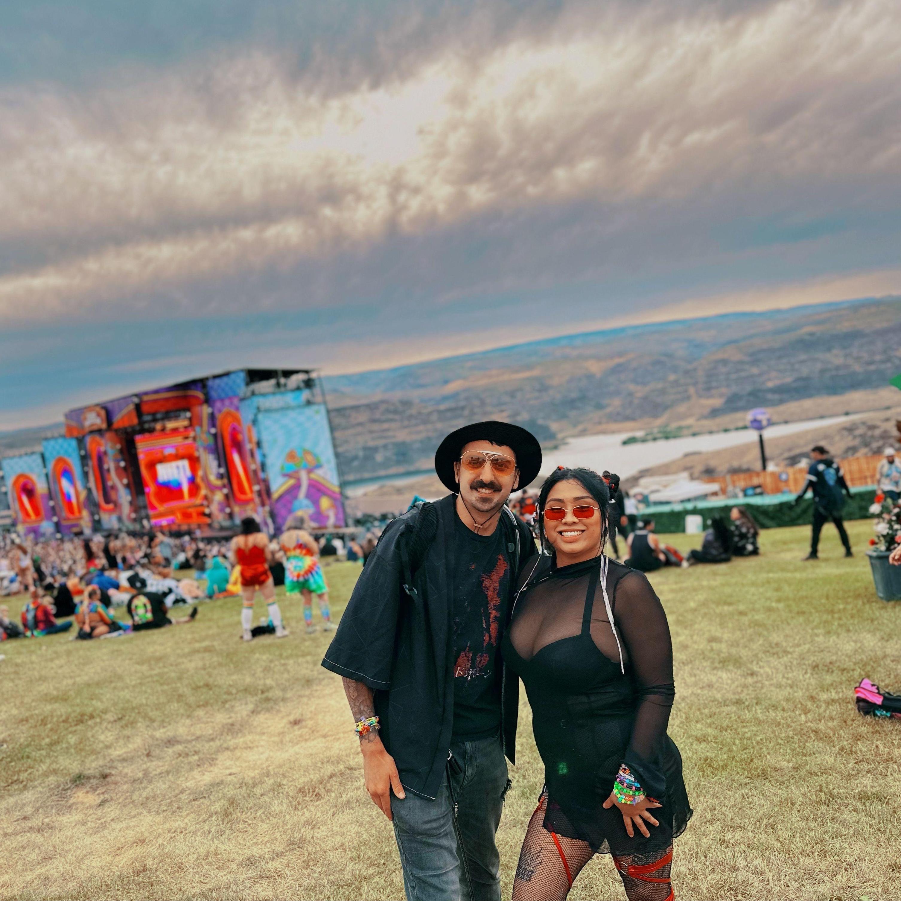 The couple was trying to take a selfie, and a random person offered to take a photo. Turned out great!