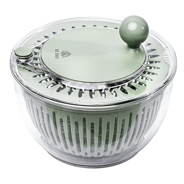 Generic BZ Chef Salad Spinner Pro: Large 4L Salad Bowl with Built-in Colander Drain - Effortless Washing, Spinning, and Drying for Crisp Greens and Veggies - Kitchen Essential Gadgets