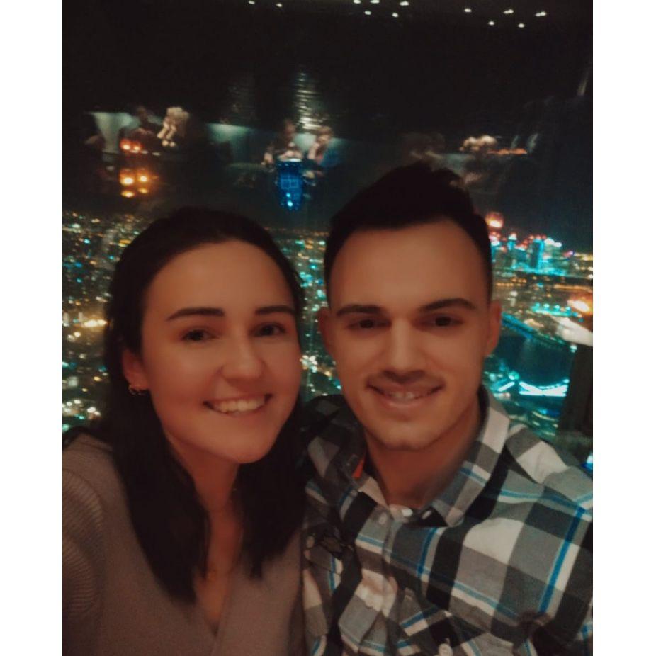 Our first date at The Shard Jan 2019 - Whilst taking the photo Zoe asked Nick if there was a filter on and he said no... hilarious #nofilter