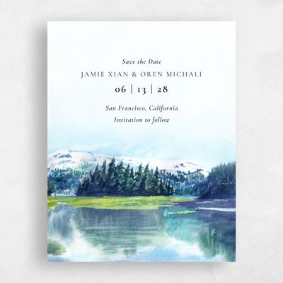 Winter, Blue Wedding Save the Date - Deepcreek Portrait