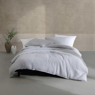 Modern Ribbed Matelasse Cotton 3-Piece Duvet Set