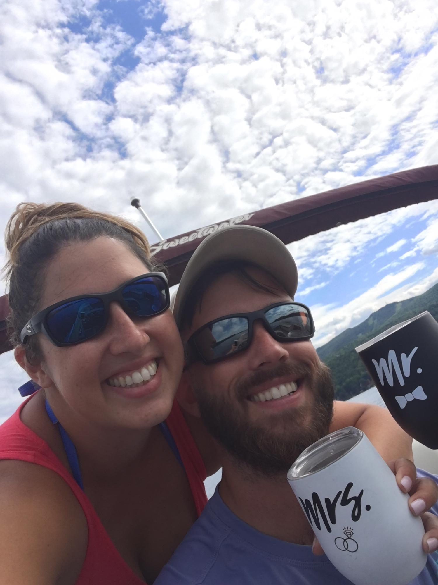 Celebrating on Lake Sunapee!