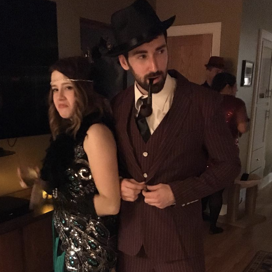 We enjoy dressing up. This was Mike's 30th birthday attire.