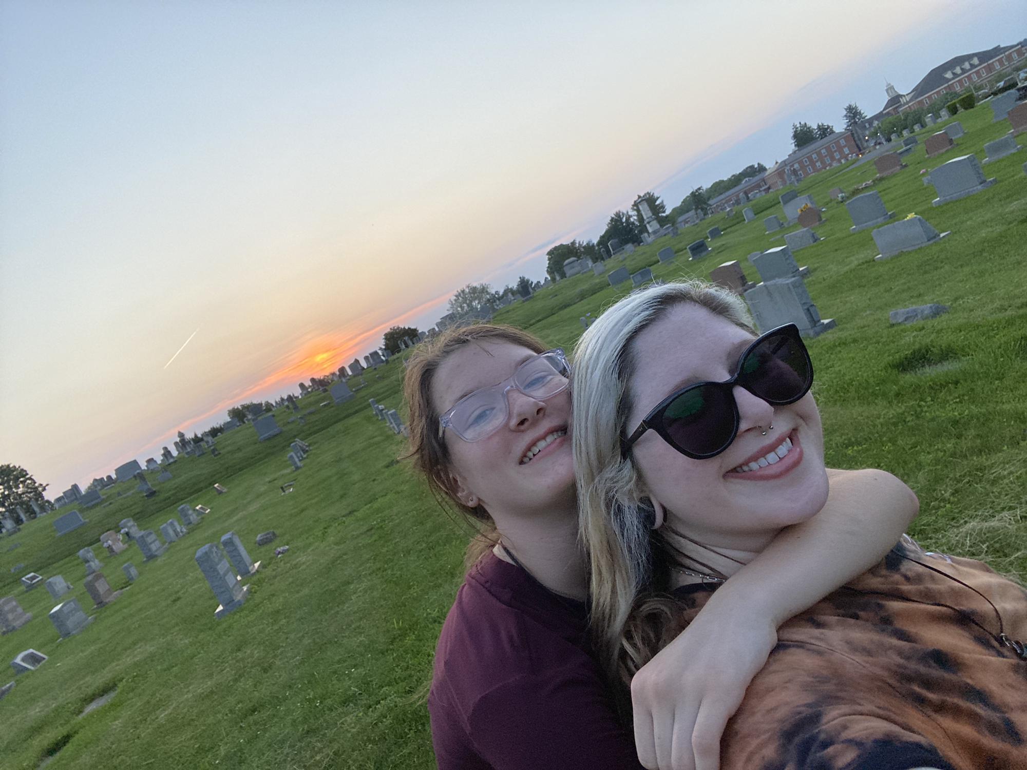 Laura and Haileys sunset walks in the graveyard 🌅🪦