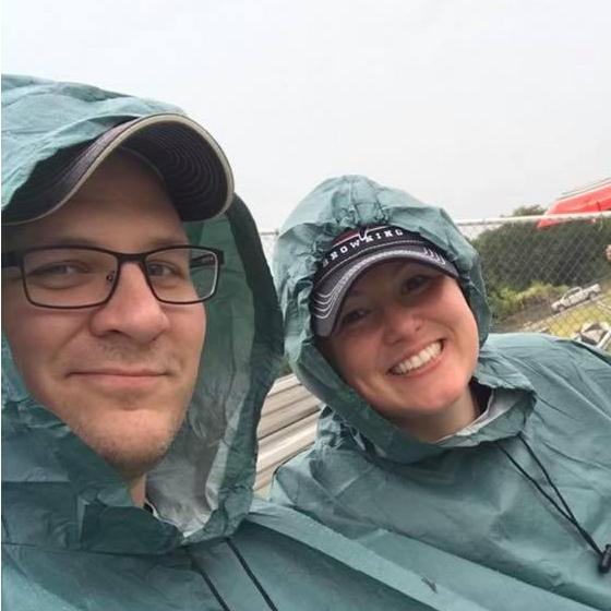 At one of the kid's football games, 2017