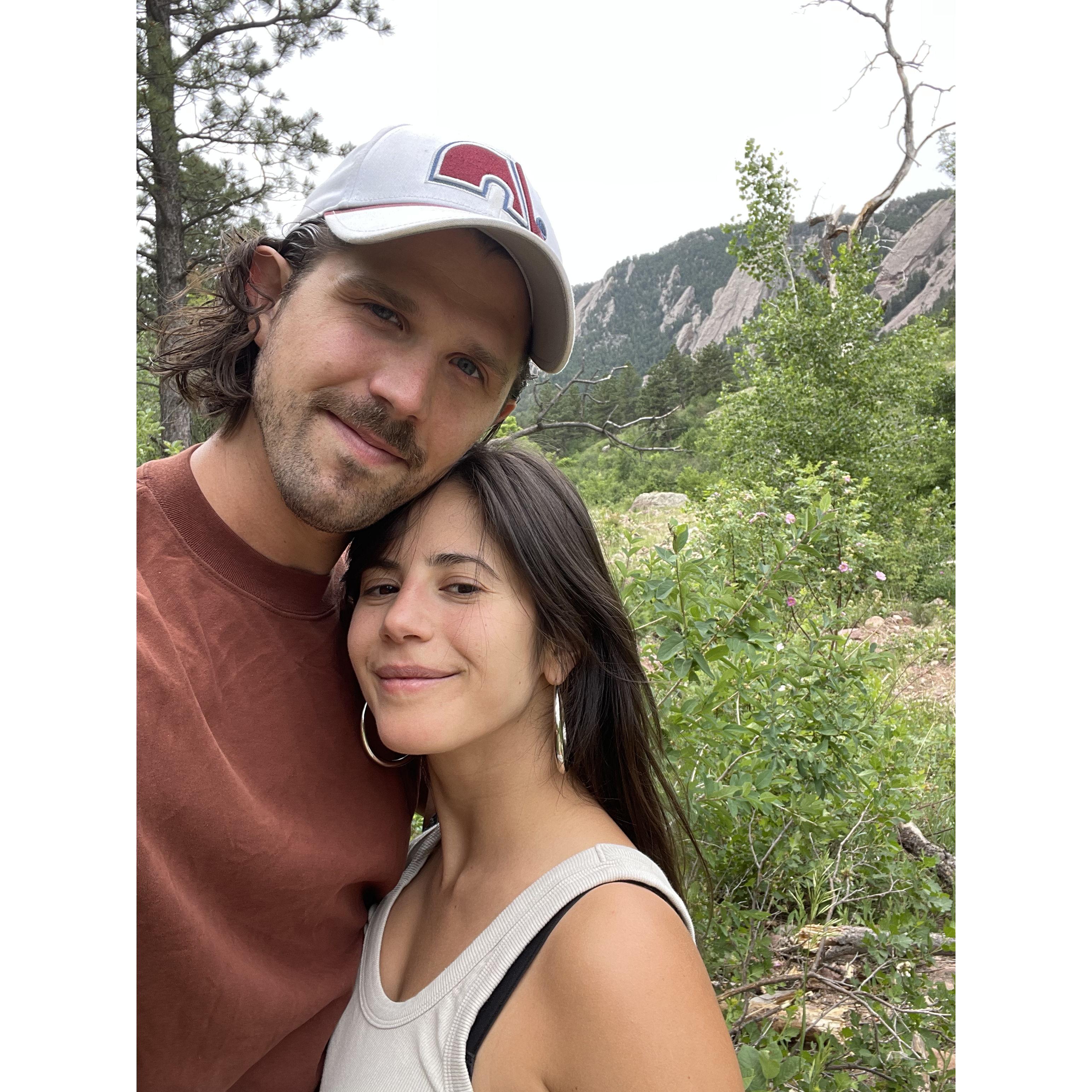 Russell's hometown at the foot of the Flatirons in Colorado (mere days before the Colorado Avalanche became Stanley Cup Champions...)