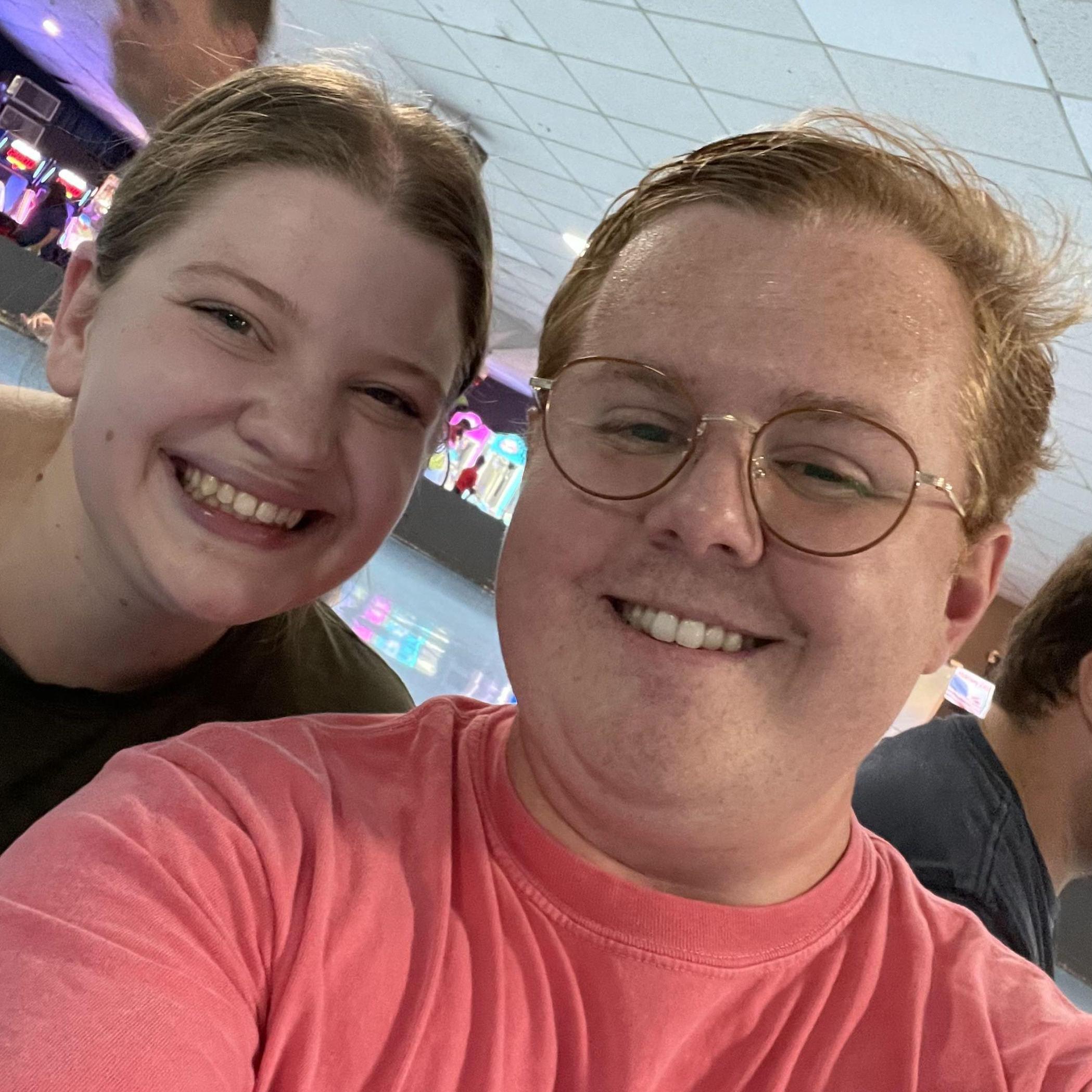 Rollerskating with friends